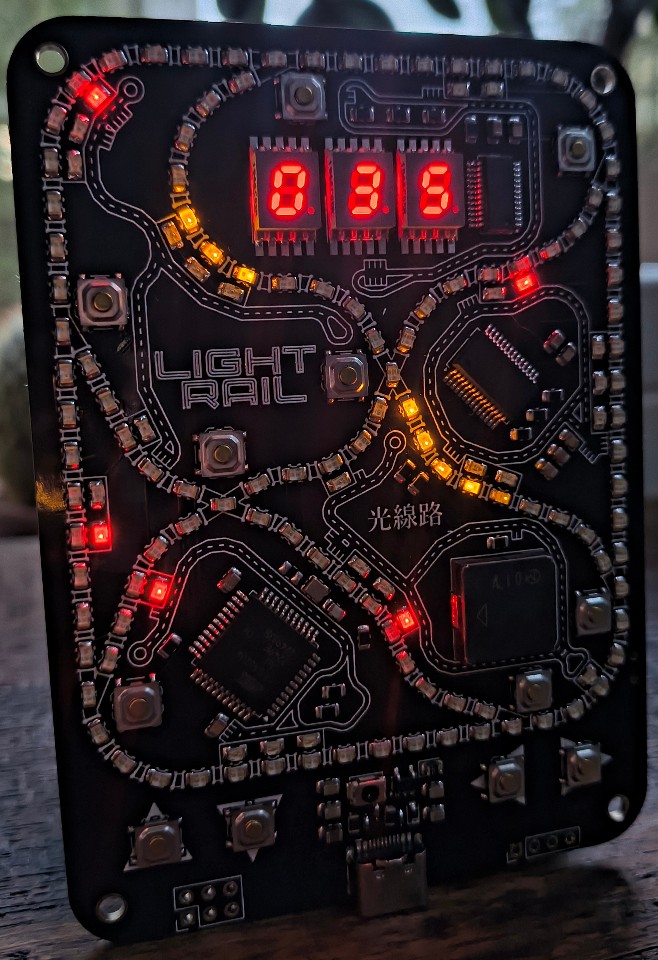 Front of Light Rail PCB