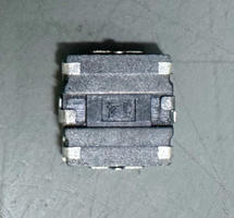 Photo of actual buttons. Ground pins are mutally offset and aligned with short axist of other pins