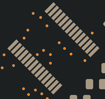Showing solder mask bridging gap